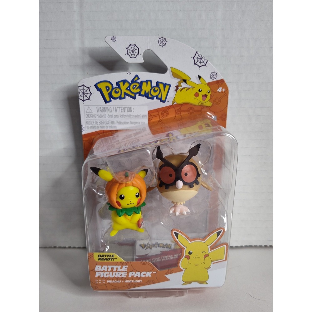 2024 Pokémon Battle Ready Figure Pack ~ Pikachu And Hoothoot ~ Halloween ~ NEW